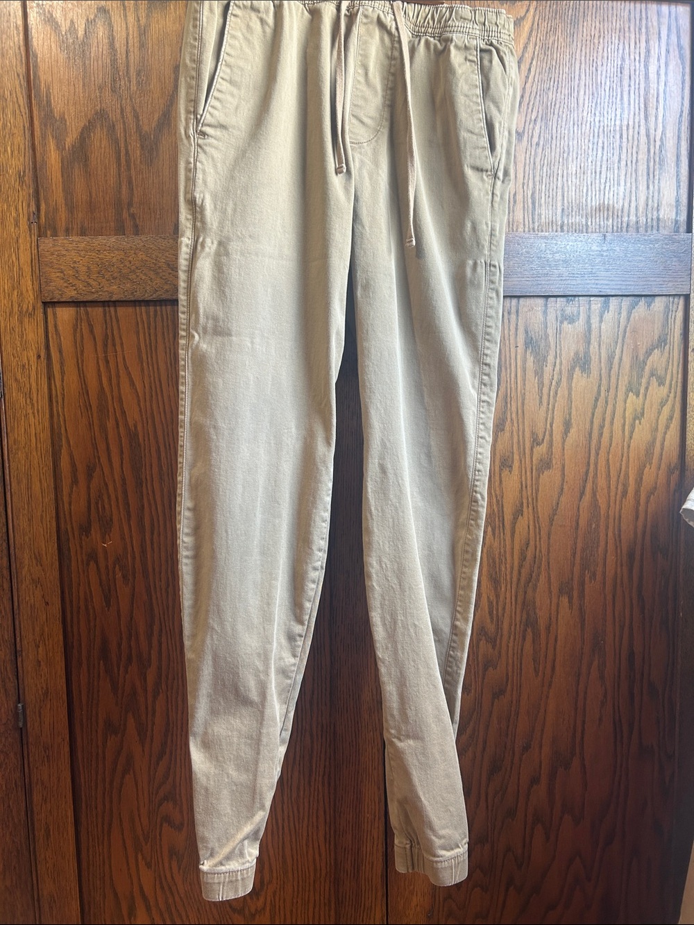 Hollister Men's Tan Drawstring Jogger Pants